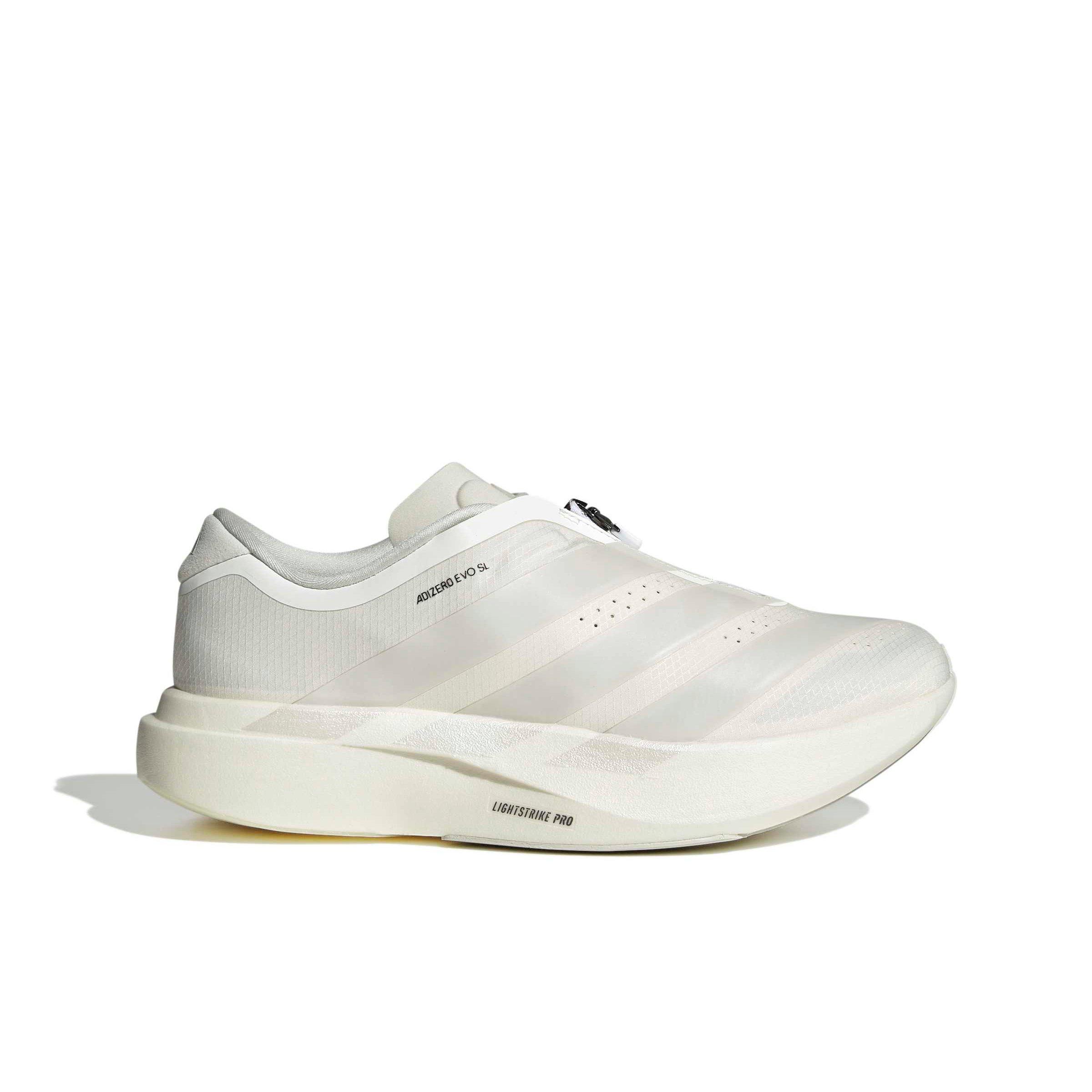 adidas Adizero EVO SL ZIP "Core White/Zero Metallic/Orbit Grey" Women's Running Shoe - WHITE/ZERO/GREY